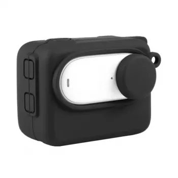 Apsauginis silikoninis dėklas Puluz Insta360 GO 3 su integruotu objektyvo dangteliu