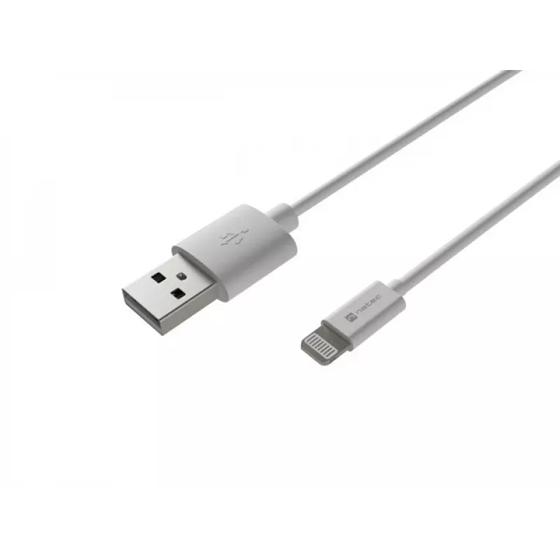 Laidas Lightning (m) -> USB-A (m) 2 m MFi Prati baltas Natec NKA-2149