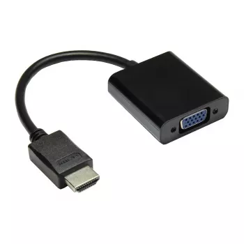 Adapteris HDMI į VGA, HDMI kištukas į VGA lizdą, 3,5 mm stereo lizdas, juodas, Good Connections® (HDMI-AD21)
