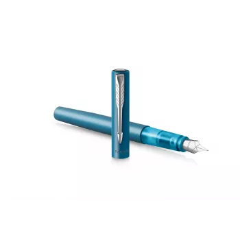 Parker Vector XL automatinis plunksninis rašiklis, kasetinė sistema, satino mėlynai žalsva spalva, 1 vnt.