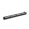 Patch panel 1U LANBERG PPUA-1024-B, 24 prievadai, Cat6a, U/UTP, 1U stovas, gylis 102 mm, metalas, juoda