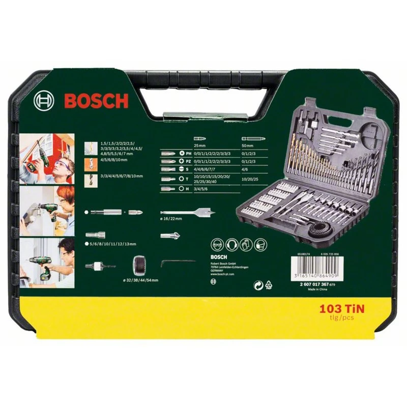 Bosch V-Line 103 vnt. gręžimo ir suktuvų priedų rinkinys