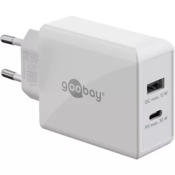 Goobay Dvigubas USB-C™ PD (Power Delivery) Greitas Įkroviklis (30 W) (61674)