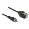 DeLOCK Laidas RCA kištukas į gnybtų bloką su mygtuku 15 cm