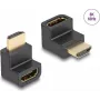 DeLOCK HDMI adapteris vyriškas–moteriškas 90° kampinis 8K 60 Hz juodas