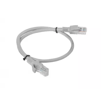 Tinklo kabelis Lanberg PCU6-10CC-0050-S RJ-45 Cat6 0,5 m pilkas