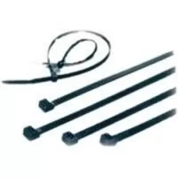 Kabelio raištis, atsparus orams nailoninis, juodas – Ilgis 100 mm Plotis 2,5 mm