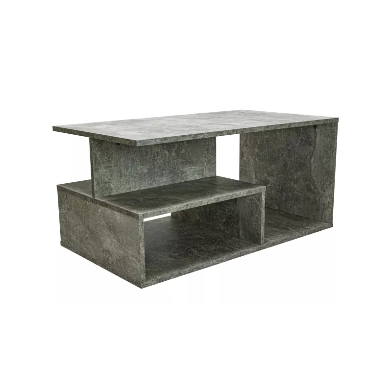 Kavos staliukas Top e Shop PRIMA BETON, laisvos formos viršus, taupe, 900×510×430 mm, 1 koja