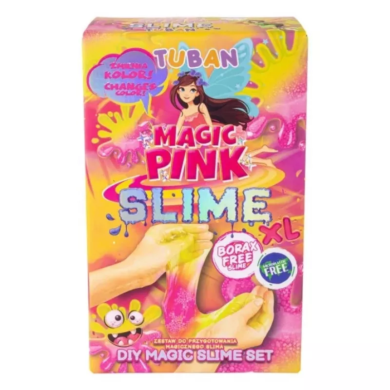 Slime rinkinys „Pasidaryk pats“ TUBAN TU3569 – Magic Pink XL, netoksiškas, saugus vaikams