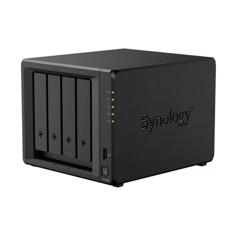 NAS saugojimo serveris SYNOLOGY DS425+ — 4 lizdai, Intel Celeron J4125 2.0–2.7 GHz, 2 GB DDR4, 0 TB, 2.5GbE, 2 M.2 lizdai