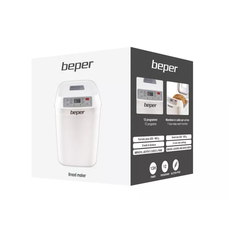 Kepimo mašina Beper BC.130 - 550 W, 12 programų, 600-900 g kepalai