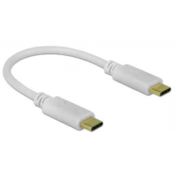 Delock USB-C laidas, 15 cm, 100 W, PD 2.0, baltas (85357)