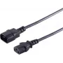Maitinimo laidas juodas S/CONN 60009-0.5 0,5 m IEC C13 IEC C14