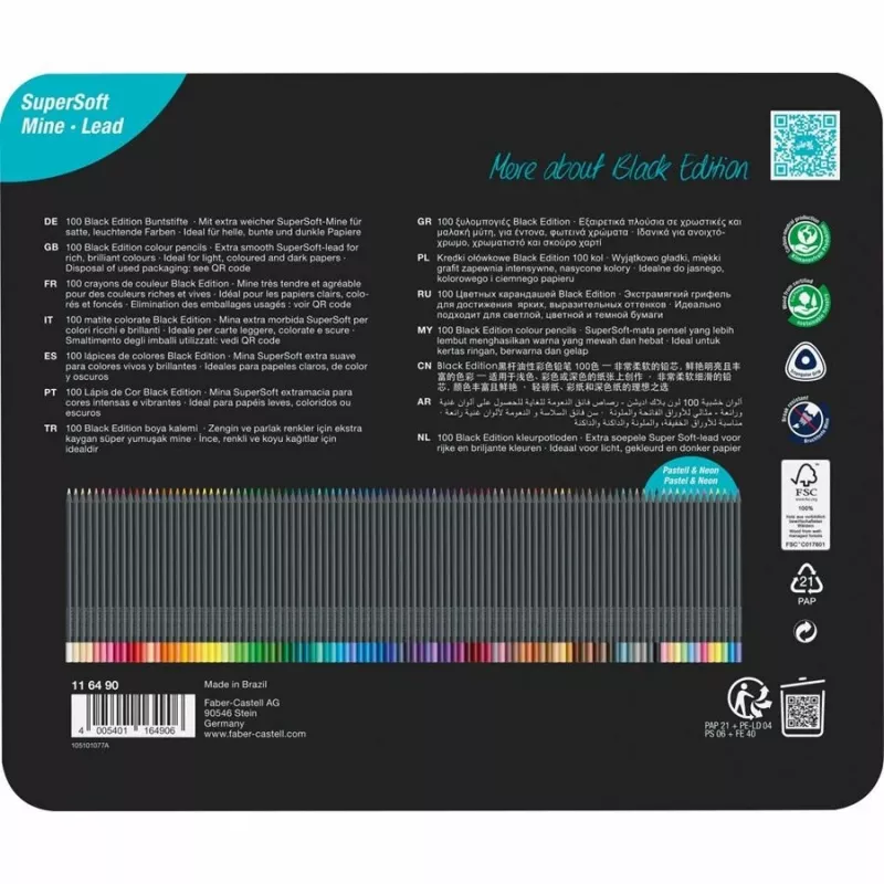 Akvareliniai pieštukai Faber-Castell 116490 Įvairios spalvos 100 vnt.