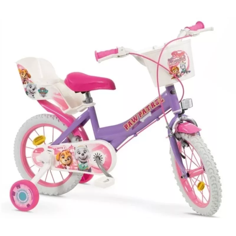Vaikiškas dviratis 14 Paw Patrol Violetinis 1480 Mergaitėms TOIMSA