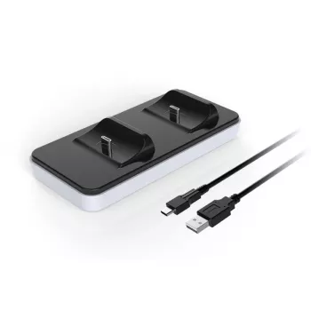 Įkrovimo stotelė SUBSONIC SA5608 dviems PS5 valdikliams su greituoju įkrovimu ir LED indikatoriais