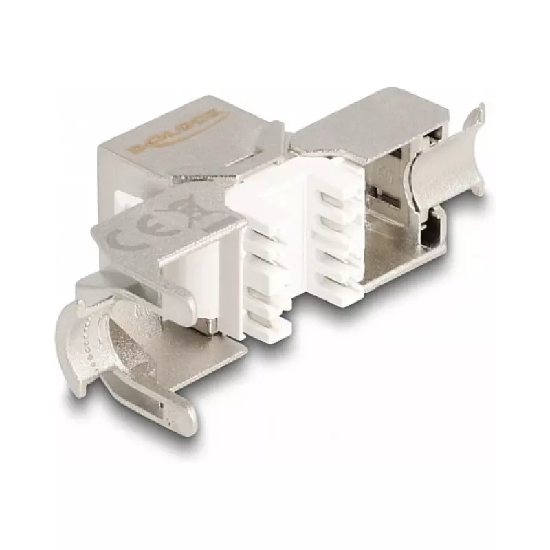 DeLOCK Keystone modulis RJ45 kištukas į LSA Cat.6A be įrankių su mėlynu dulkių dangteliu