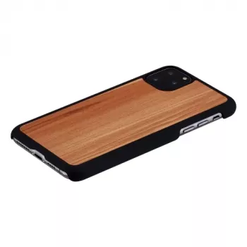 Dėklas iš natūralios medienos iPhone 11 Pro Max — kapučino juodos spalvos