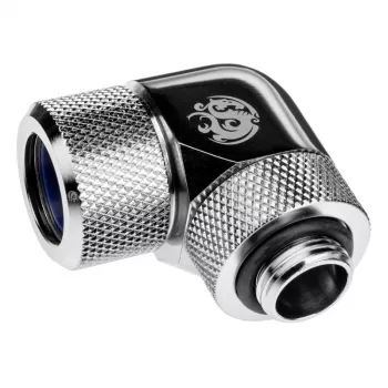 Žalvarinis vamzdelis aušinimo sistemai BitsPower BP-E90RMLA14 — 14 mm skersmuo, sidabrinis