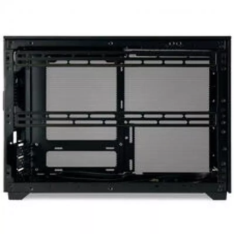 Mini ITX/ATX kompiuterio korpusas ssupd Meshroom D (CS-MRD-BK-1) – kompaktiškas juodas korpusas su tinklelinėmis plokštėmis