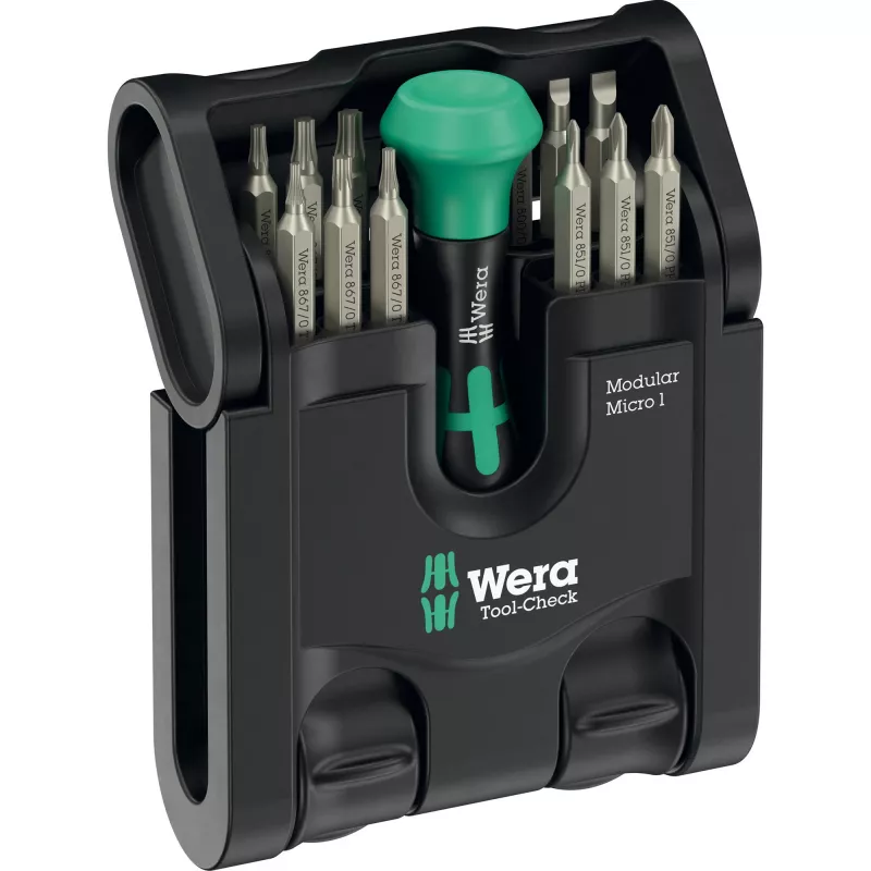Įrankių rinkinys Wera Tool-Check Modular Set 1 – 50 dalių modulinis dirbtuvės rinkinys, įvairūs antgaliai ir lizdai