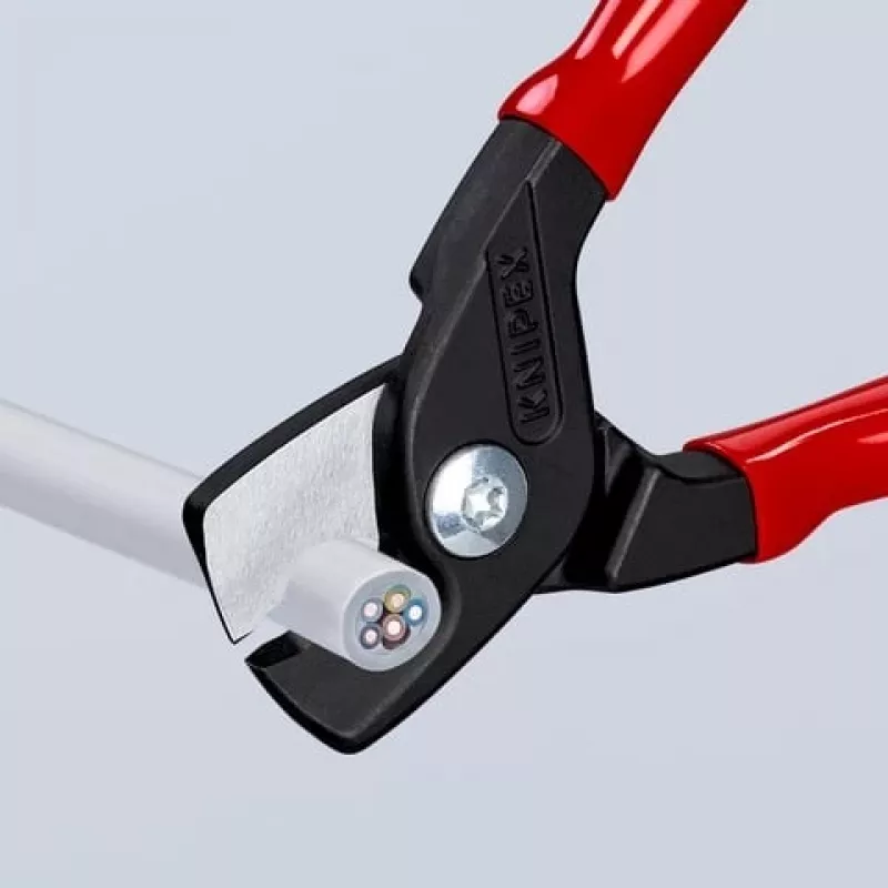 Kabelių žirklės Knipex 95 11 160 – 160 mm pjovimo galia, ergonomiškos rankenos