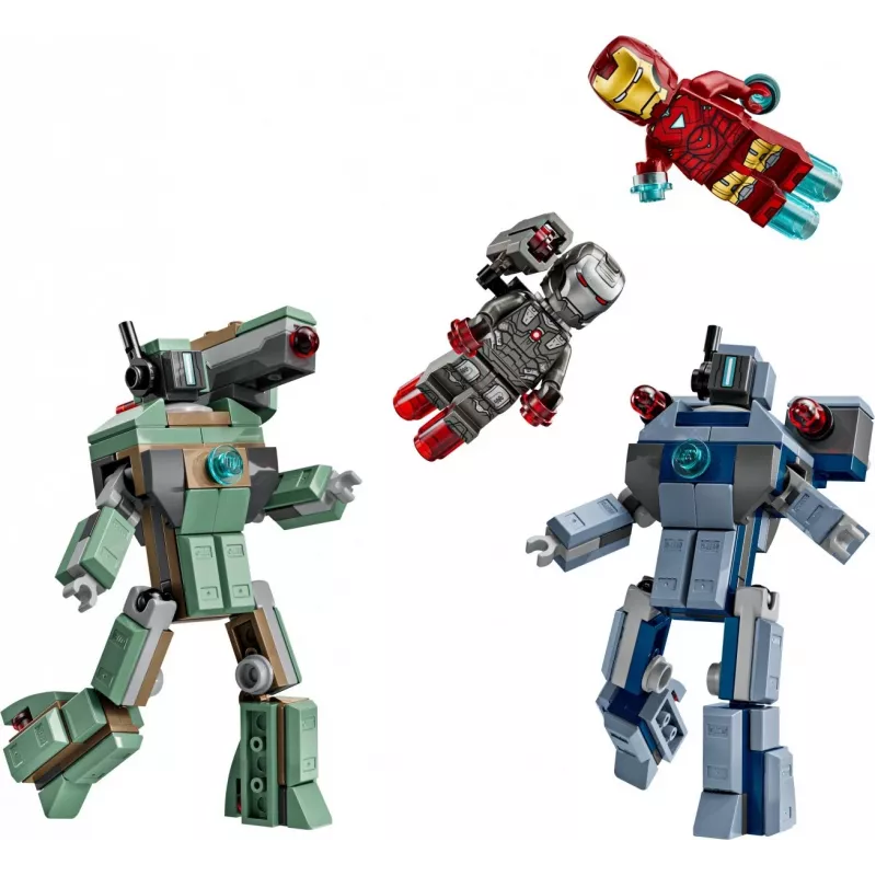 Konstruktorius LEGO Marvel Super Heroes Geležinis žmogus ir karo mašina rinkinys 76320, 204 detalės, 2 minifigūrėlės, 100 mm aukštis