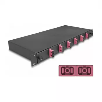 Šviesolaidžių sujungimo dėžė DeLOCK 67002 Juodas Metalas 482x220x44mm