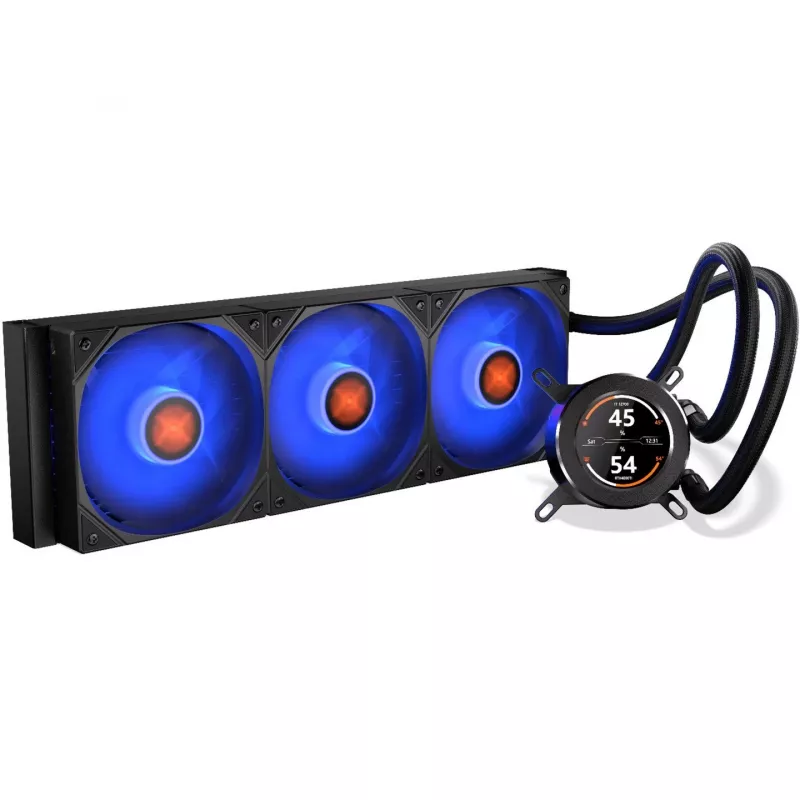 HydroGlance 360 LCD skystas aušinimas juodas