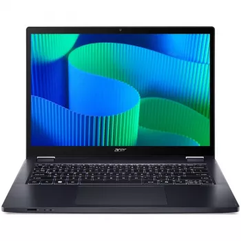 Nešiojamas hibridinis (2-in-1) kompiuteris Acer TravelMate TMP414RN-54-TCO-74CP – 14 colių WUXGA liečiamas ekranas, Intel Core Ultra 7 155U, 16 GB DDR5, 512 GB SSD, 4G, Windows 11 Pro, mėlynas