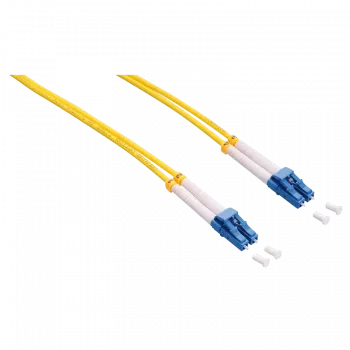 LogiLink šviesolaidinis šuoliukas LC vienmodis (M) - LC vienmodis (M), 1 m, dupleksas, 9/125 µm, OS2, halogenų neturintis, geltonas