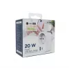 USB įkroviklis universalus 20W baltas/2P AC TA-ACPDQC20-01-W GEMBIRD