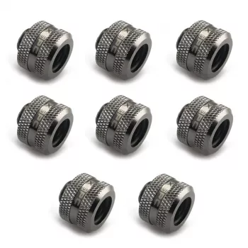 XSPC jungtis G1/4 iki 14 mm kietam vamzdžiui, juodas chromas - 8 vnt.