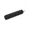 Prailginimo laidas Lanberg PS0-05F-0300-BK 3 m, 5 kištukinių lizdų, juodas