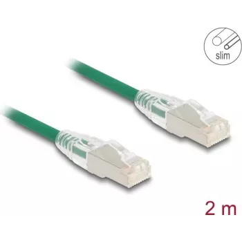 Tinklo kabelis DeLOCK RJ45 Cat.6A kištukas–kištukas 2 m žalias