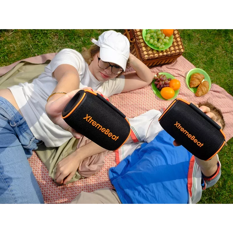 Tracer XtremeBeat Lite TWS nešiojamas Bluetooth garsiakalbis, juodas, 10 W