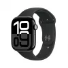 Apple Watch Series 10 GPS 46mm Jet Black Aliuminio Korpusas su Juoda Sportine Juosta - M/L