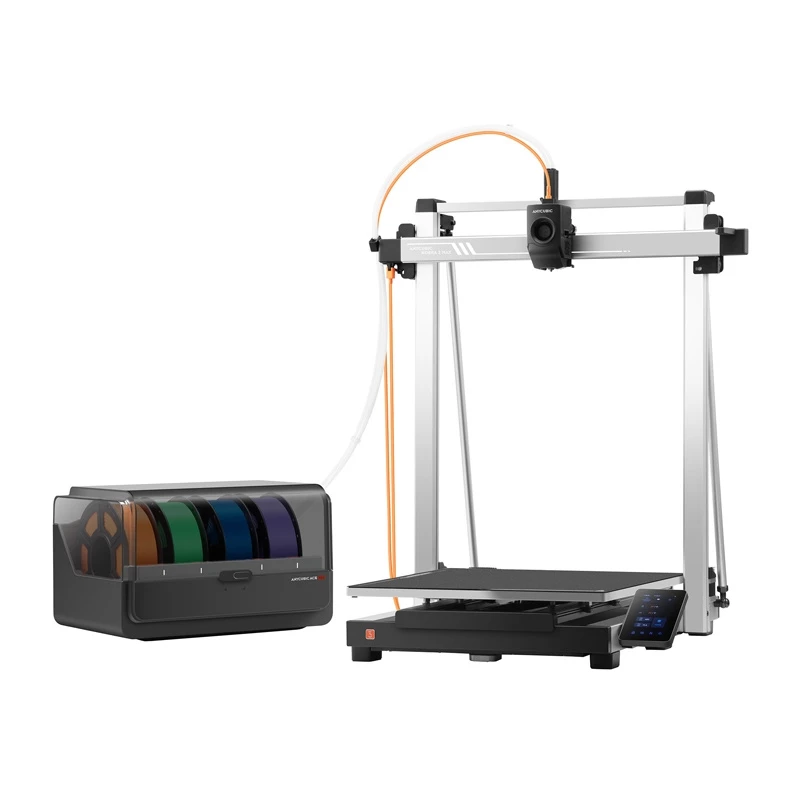 3D spausdintuvas AnyCubic Kobra 3 Max Combo – statybinis tūris 420×420×500 mm, PETG/PLA, maks. antgalis 300°C, lova 90°C, Wi‑Fi