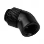 Alphacool 17246 45° kampinė jungtis aušinimo sistemai, 1/4 colio, juoda