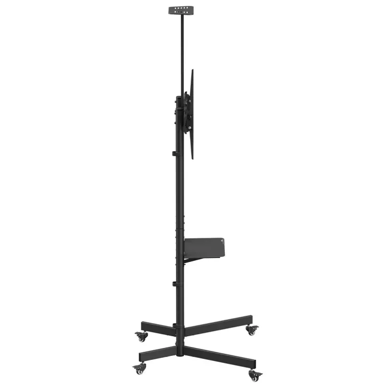Maclean MC-113 B mobilus televizoriaus stovas / vežimėlis su lentyna kamerai, ratukais, 37-70 col., maks. apkrova 45 kg / 5 kg lentynai, VESA 600x400