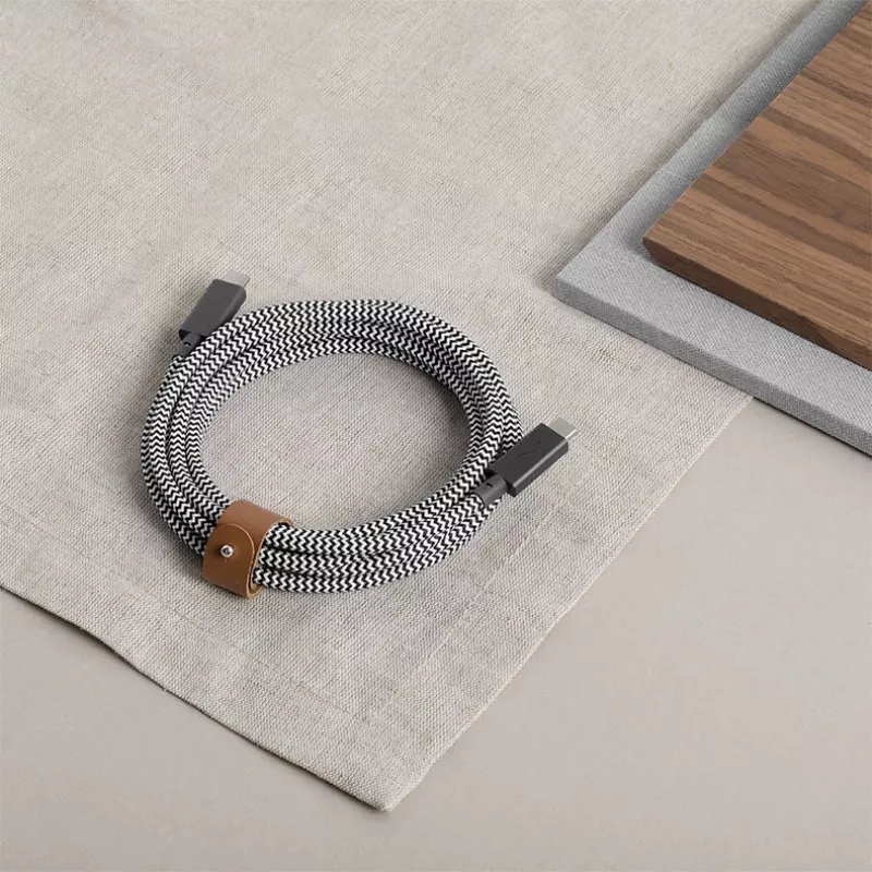 Laidas USB-C į USB-C Native Union Belt Cable Pro 240W, 2,4 m, USB 2.0, 0,48 Gbit/s, Žalias