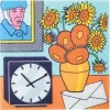 NeXtime laikrodis 8170 Go van Go, 43x43 cm, sieninis, įvairiaspalvis