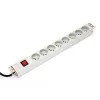 DIGITUS Professional a-19-STRIP-2-IMP - maitinimo paskirstymo įrenginys (stelažinis, 1U) - 8 lizdai, 250 V, 1,8 m laidas