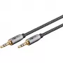 Plus Audio ryšio laidas AUX 3,5 mm stereo (juodas/sidabrinis, 2 m)
