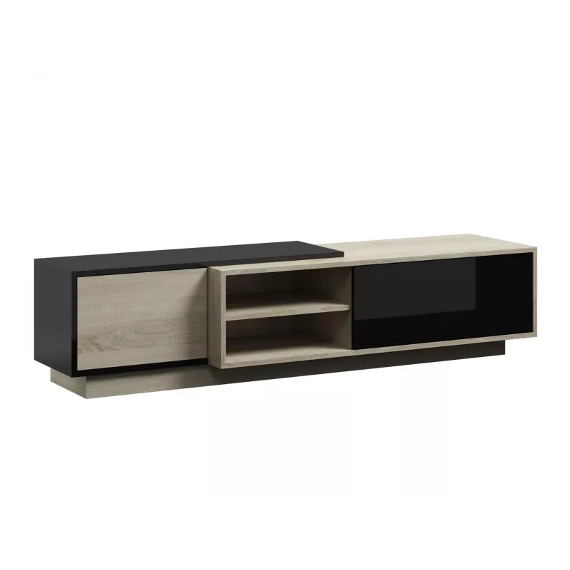 Cama TV spintelė SIGMA1 180 sonomos ąžuolas/juodas blizgus