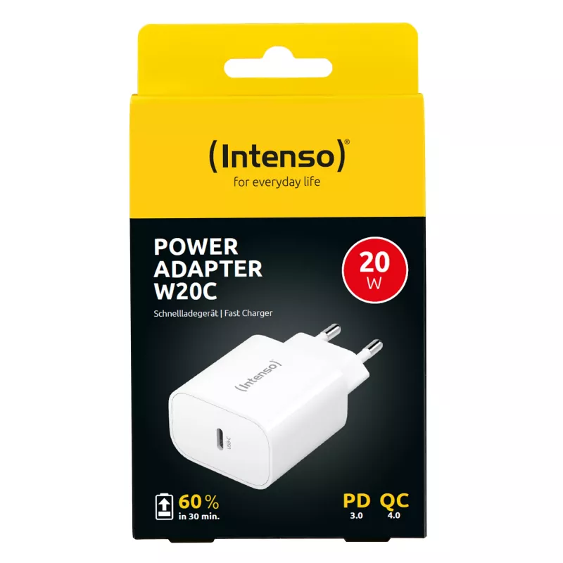 Intenso POWER ADAPTER USB-C 7802012 – 20 W sieninis įkroviklis su USB-C jungtimi