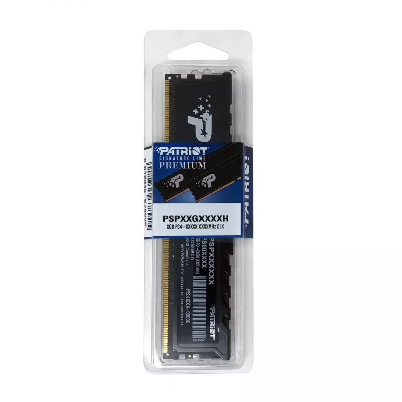 Desktop RAM PATRIOT Premium Black DDR4 32GB 3200MHz CL22 1x32GB aukštis 37mm
