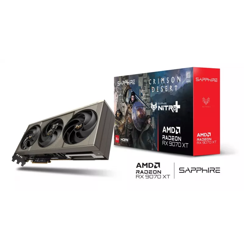 Vaizdo plokštė Sapphire NITRO+ Radeon RX 9070 XT OC Crimson Desert Edition – 16 GB GDDR6, 256 bitų, PCIe 5.0
