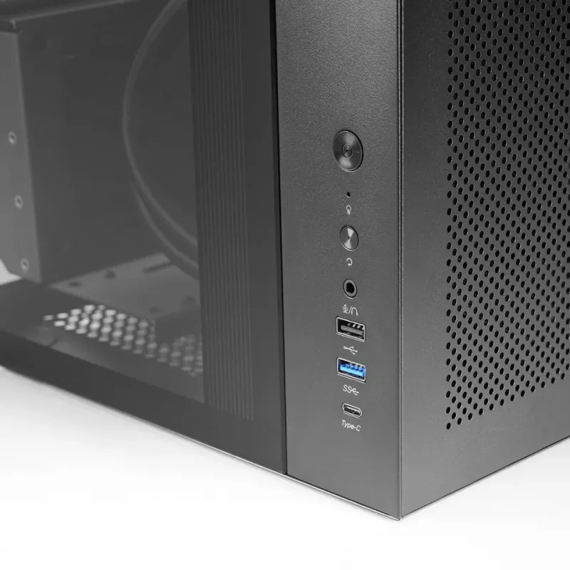 PC Midi Tower korpusas TACENS Mars Gaming MC-INFINIOLITE, juodas, grūdintas stiklas, ATX/Micro-ATX/Mini-ITX, 120 mm ventiliatoriai