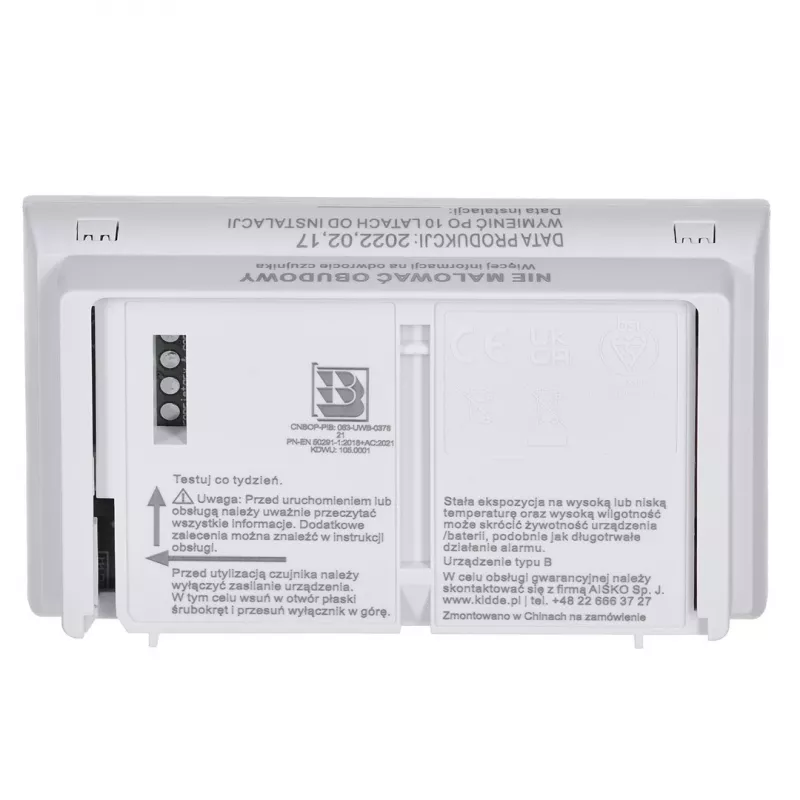 Anglies monoksido detektorius KIDDE K10LLDCO su LCD ekranu ir 10 metų baterija